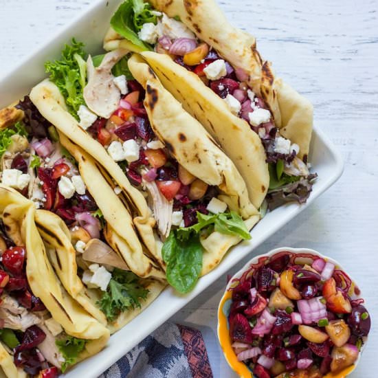 Grilled Naan Chicken Salad Wraps - Recipe photo by Cook With Me Darling