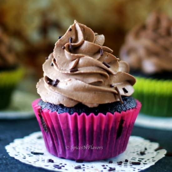 Vegan Chocolate Cupcakes - Recipe photo by SpicesNFlavors