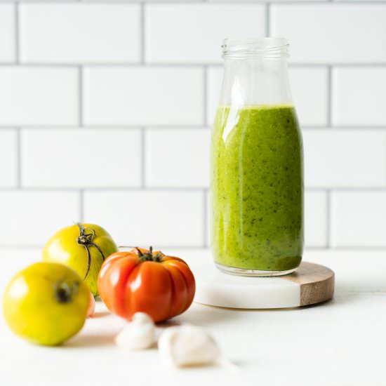 Fresh Basil Vinaigrette - Recipe photo by freeyourfork