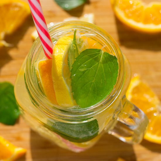 Lemon Orange Mint Ginger Lemonade - Recipe photo by Katerinaskouzina