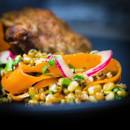 Carrot and Mung Bean Salad - Recipe photo by Brian Jones