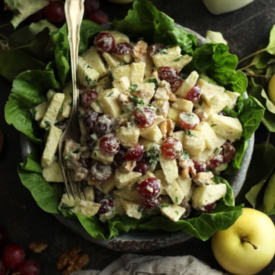 Healthy Vegan Waldorf Salad - Recipe photo by HappyKitchen.Rocks