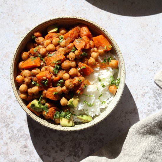 Harissa Chickpea Stew - Recipe photo by richa