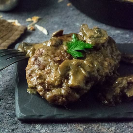 Salisbury Steak with Mushroom Gravy - Recipe photo by Fox Valley Foodie
