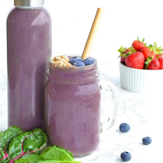 Blueberry Spinach Smoothie - Recipe photo by livingfreshdaily