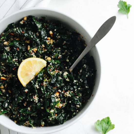 Kale and Quinoa Salad - Recipe photo by plantedpurpose