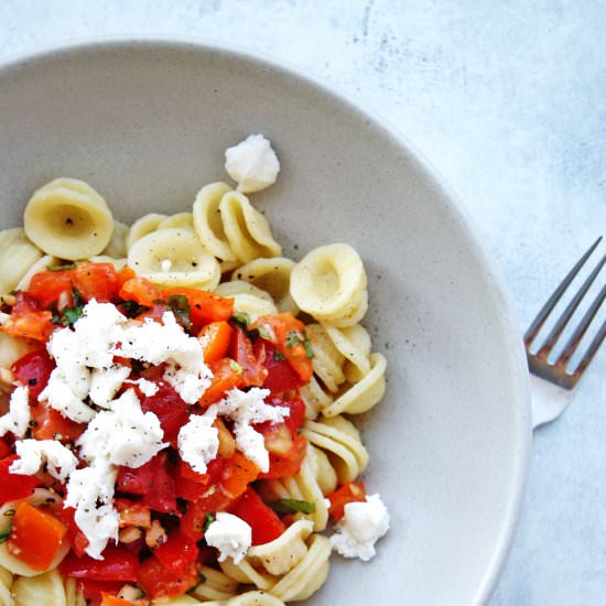 Easy Bruschetta Pasta - Recipe photo by myeverydaytable