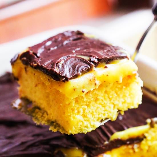 Boston Cream Poke Cake - Recipe photo by pipandebby