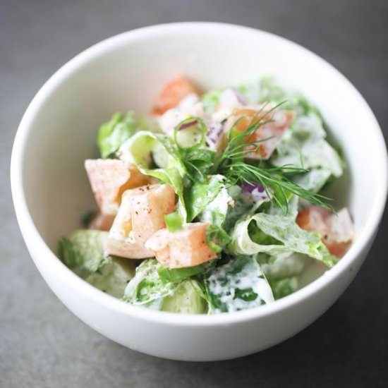 Lettuce Tomato Cucumber Salad - Recipe photo by FoodFlavorz