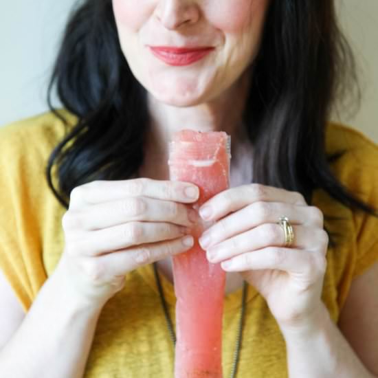 Rosé Strawberry Wine Pops - Recipe photo by momadvice