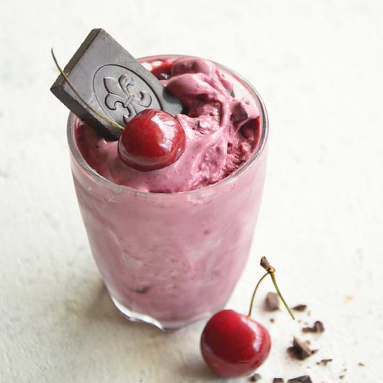 Healthy Cherry Garcia Ice Cream - Recipe photo by AnEdibleMosaic
