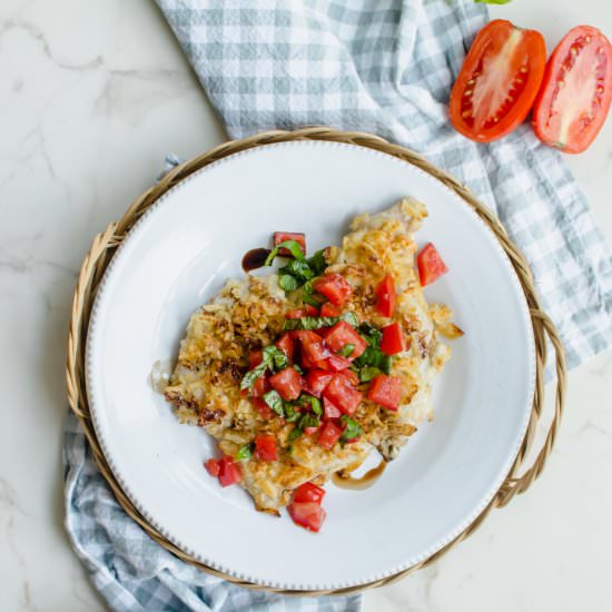 Potato Chip Bruschetta Chicken - Recipe photo by SweetCayenne
