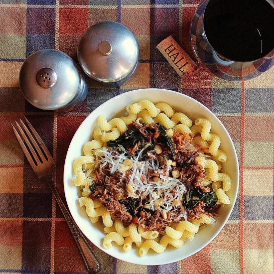 Cavatappi with Pork Sugo - Recipe photo by TwoBitTart