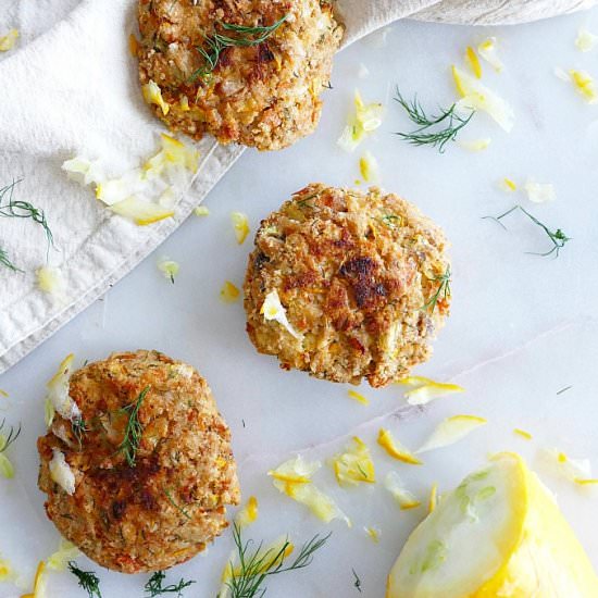 Summer Squash & Dill Salmon Burgers - Recipe photo by its_a_vegworld_afterall