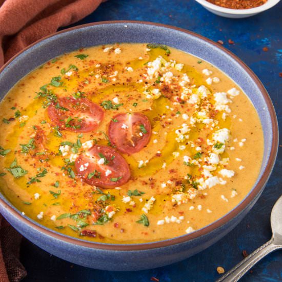 Creamy Roasted Hatch Chile Soup - Recipe photo by ChiliPepperMadness