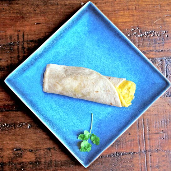 One-Egg Green Chile Frittata Wraps - Recipe photo by Flipped-Out Food