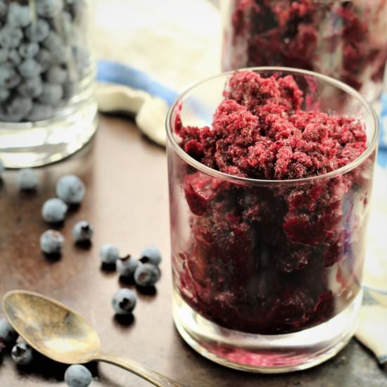 Blueberry Granita - Recipe photo by Mangia Bedda