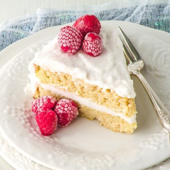 Classic Vanilla Coconut Flour Cake - Recipe photo by Healy Eats Real