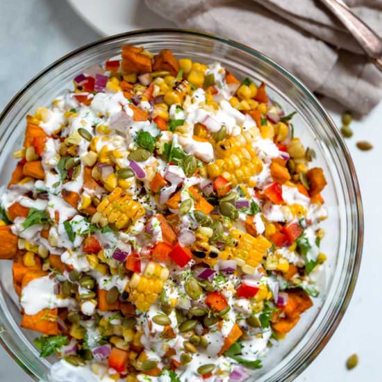 Sweet Potato and Corn Salad - Recipe photo by keviniscooking