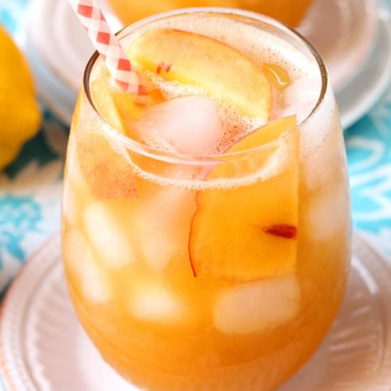Peach Lemon & Sun Tea Agua Fresca - Recipe photo by CouponClippingCook