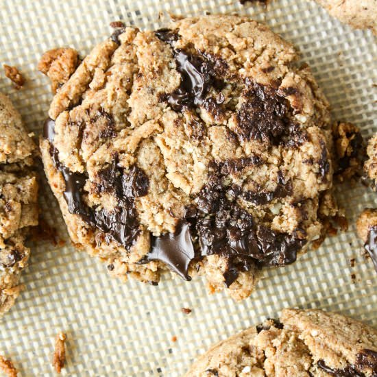 Almond Butter Rye Cookies - Recipe photo by The Desserted Girl