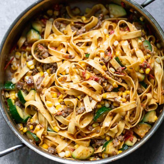 Summer Pasta with Tomato Butter - Recipe photo by cookingforkeeps