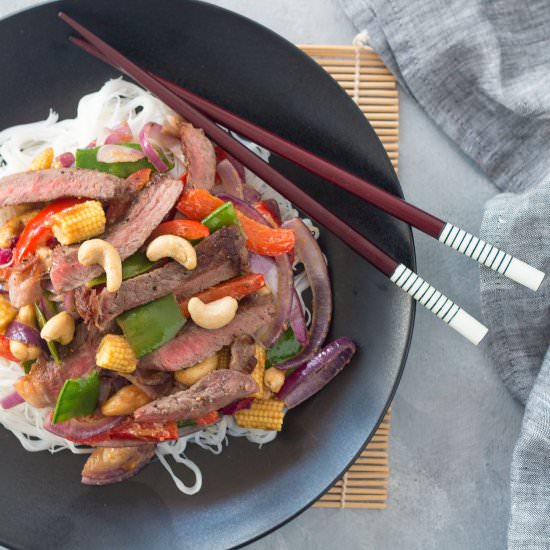 Beef Stir-Fry With Cashew Nuts - Recipe photo by thehealthytart