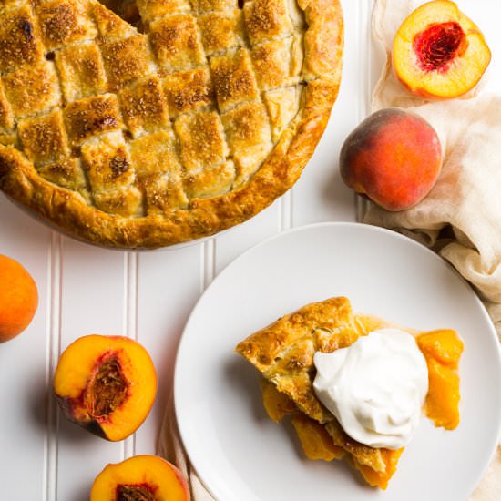 Classic Peach Pie - Recipe photo by kneadbakecook