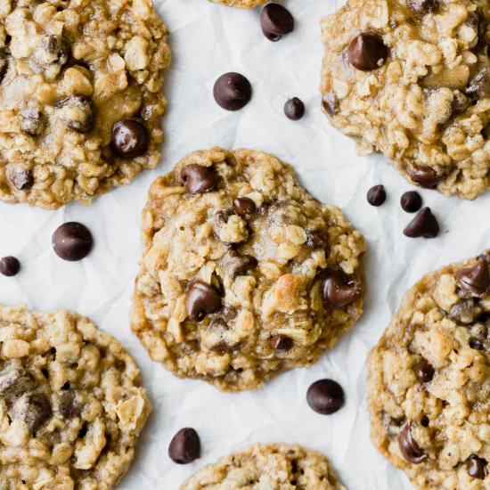 Oatmeal Chocolate Chip Cookies - Recipe photo by Salt and Baker