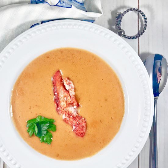 Classic Lobster Bisque - Recipe photo by A Wholesome New World