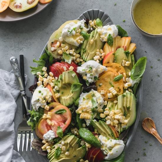 Nectarine Heirloom Tomato Salad - Recipe photo by Spices in my DNA