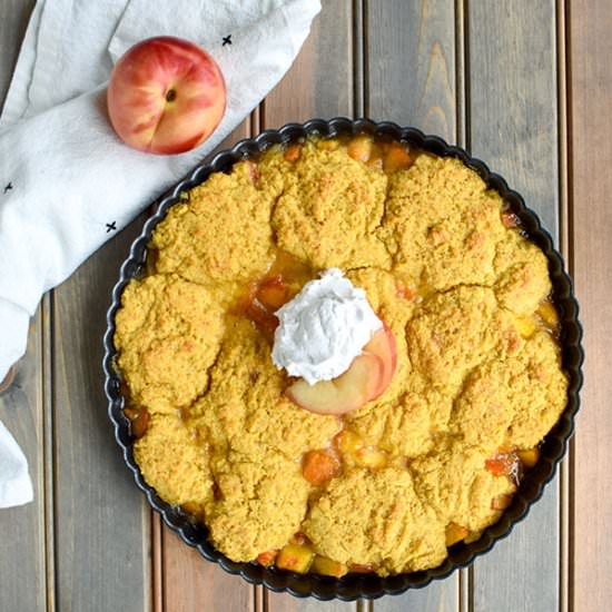 Cornbread Peach Cobbler - Recipe photo by ibroughtbread