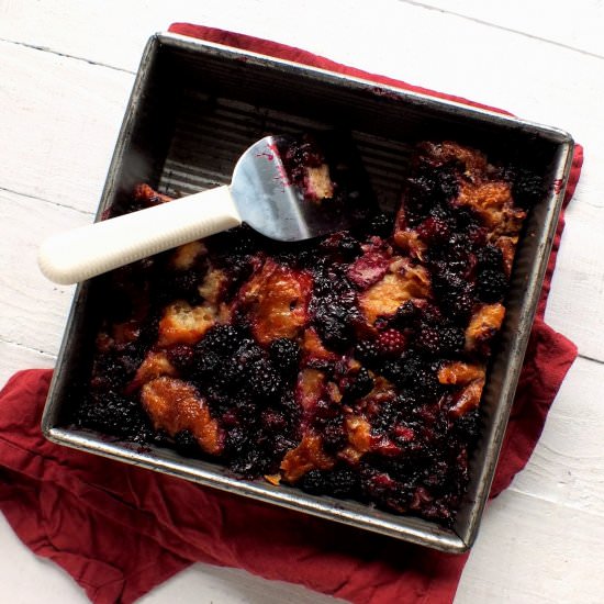 Blackberry croissant bread pudding - Recipe photo by davebakes
