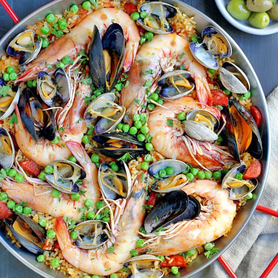 Seafood Paella - Recipe photo by twoofakindcooks