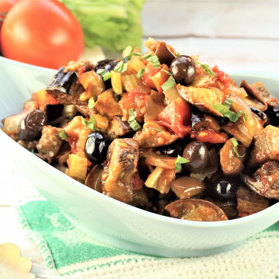 Eggplant Caponata - Recipe photo by Mangia Bedda
