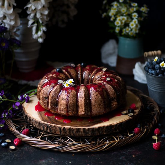 Blueberry Amaretto Bundt Cake - Recipe photo by deluscious bites