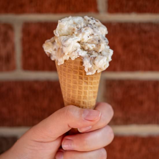 Caramel Swirl No-Churn Ice Cream - Recipe photo by cardamomandcoconut