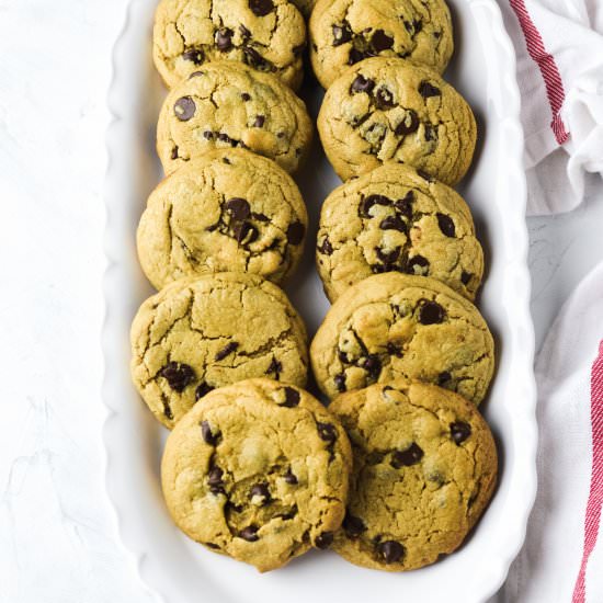 Peanut Butter Chocolate Chip Cookie - Recipe photo by Zest and Lemons