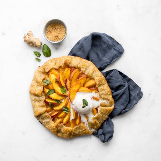 Rustic Peach Galette - Recipe photo by Chef Sous Chef