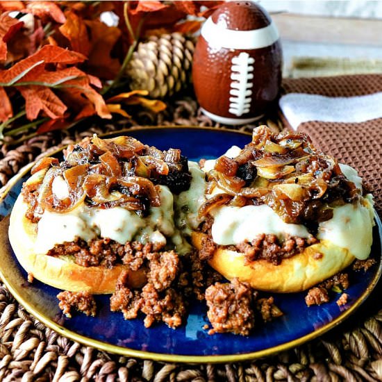 French Onion Sloppy Joes - Recipe photo by Kudos Kitchen by Renee