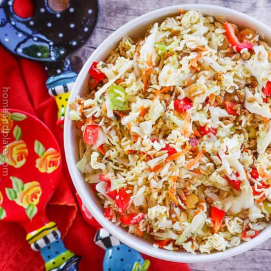 Crunchy Ramen Noodle Salad - Recipe photo by homeandplate