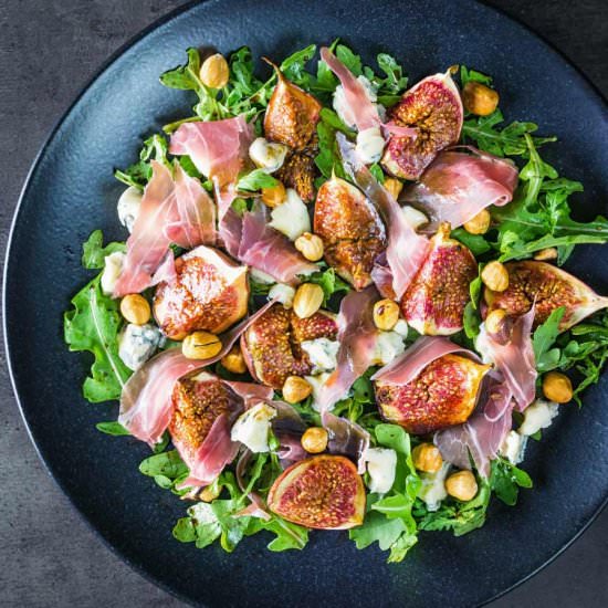 Roasted Fig Salad With Blue Cheese - Recipe photo by Brian Jones