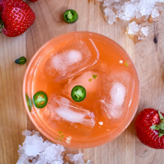 Strawberry Lime Gin Cocktail - Recipe photo by ibroughtbread