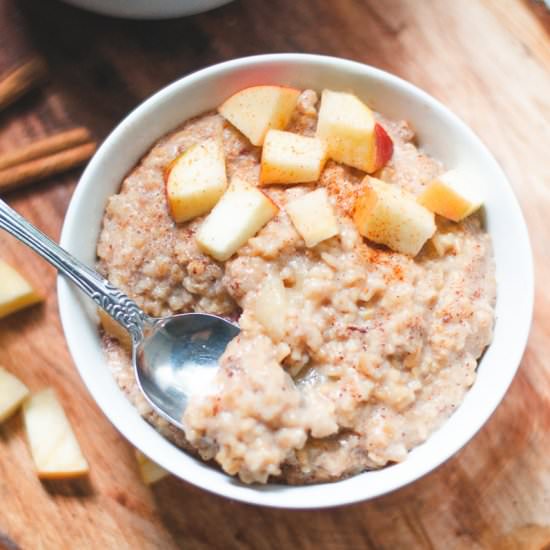 Apple Cinnamon Steel Cut Oats - Recipe photo by cozypeachkitchen