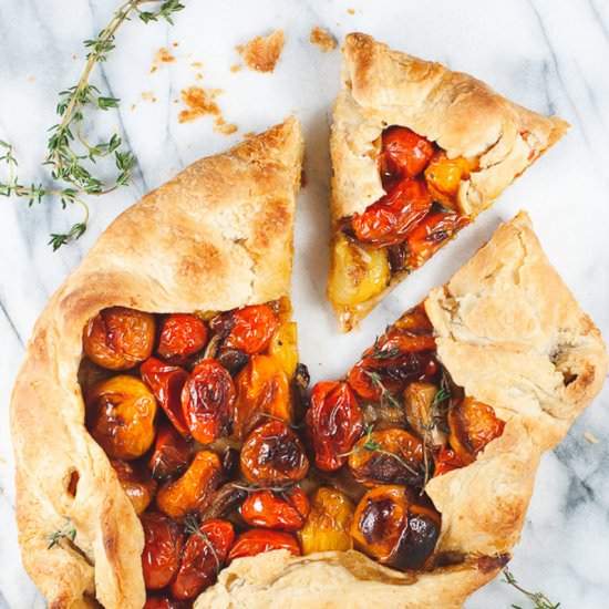 Cherry Tomato Galette - Recipe photo by cozypeachkitchen