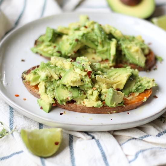 Avocado Sweet Potato Toast - Recipe photo by thygoodness
