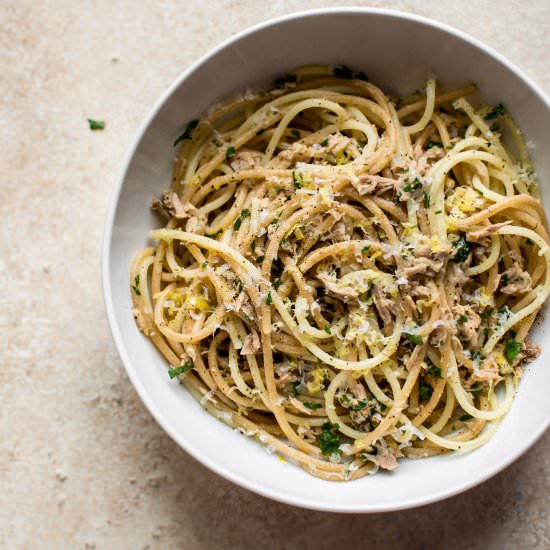 Easy Canned Tuna Pasta - Recipe photo by saltandlavender