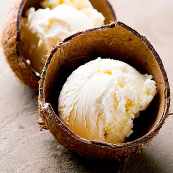 Coconut-Lime Olive Oil Gelato - Recipe photo by NinaCucina
