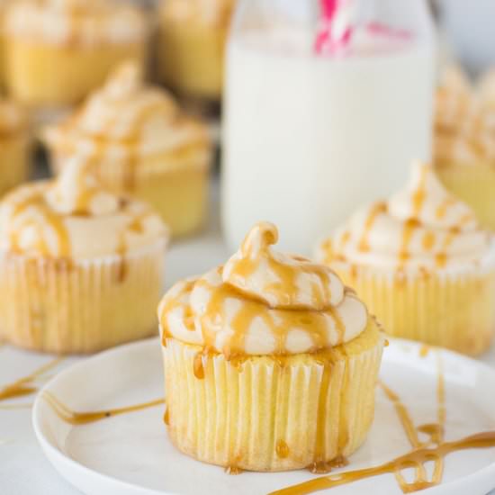 Caramel Cupcakes - Recipe photo by theitsybitsykitchen