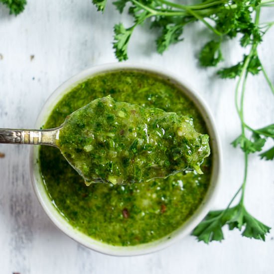 Easy 5 Minute Chimichurri Sauce - Recipe photo by Went Here 8 This